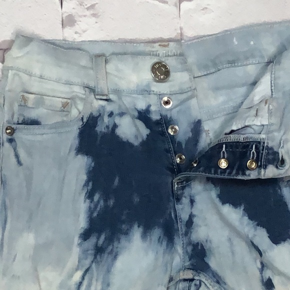 Justice Girl's Acid Wash Denim Shorts - Picture 3 of 5